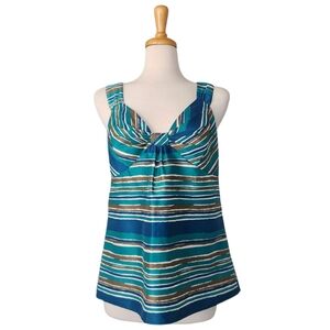 Banana Republic Striped Babydoll Top Women's Size 12 Y2K Vintage